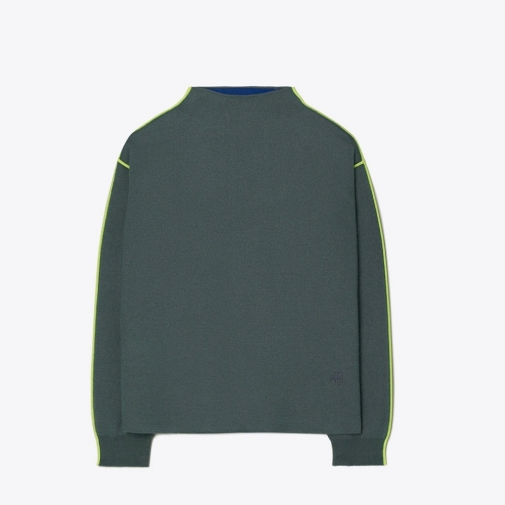 Tory Burch Double Face Wool Mock Neck Sweater